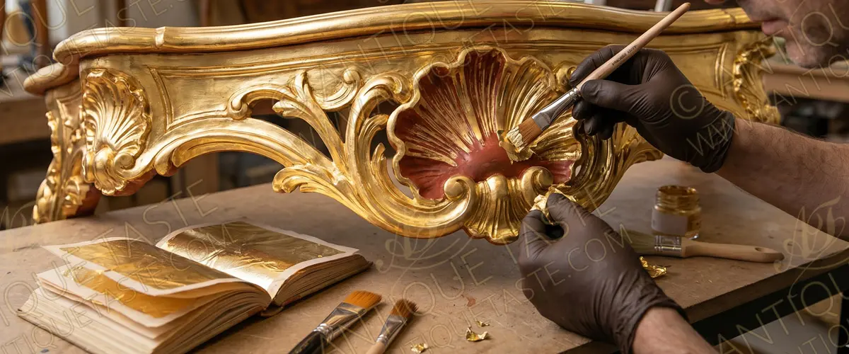 hand gilded furniture with foils